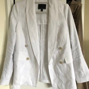 Banana Republic White Linen Blazer - Size 0 - BRAND NEW!